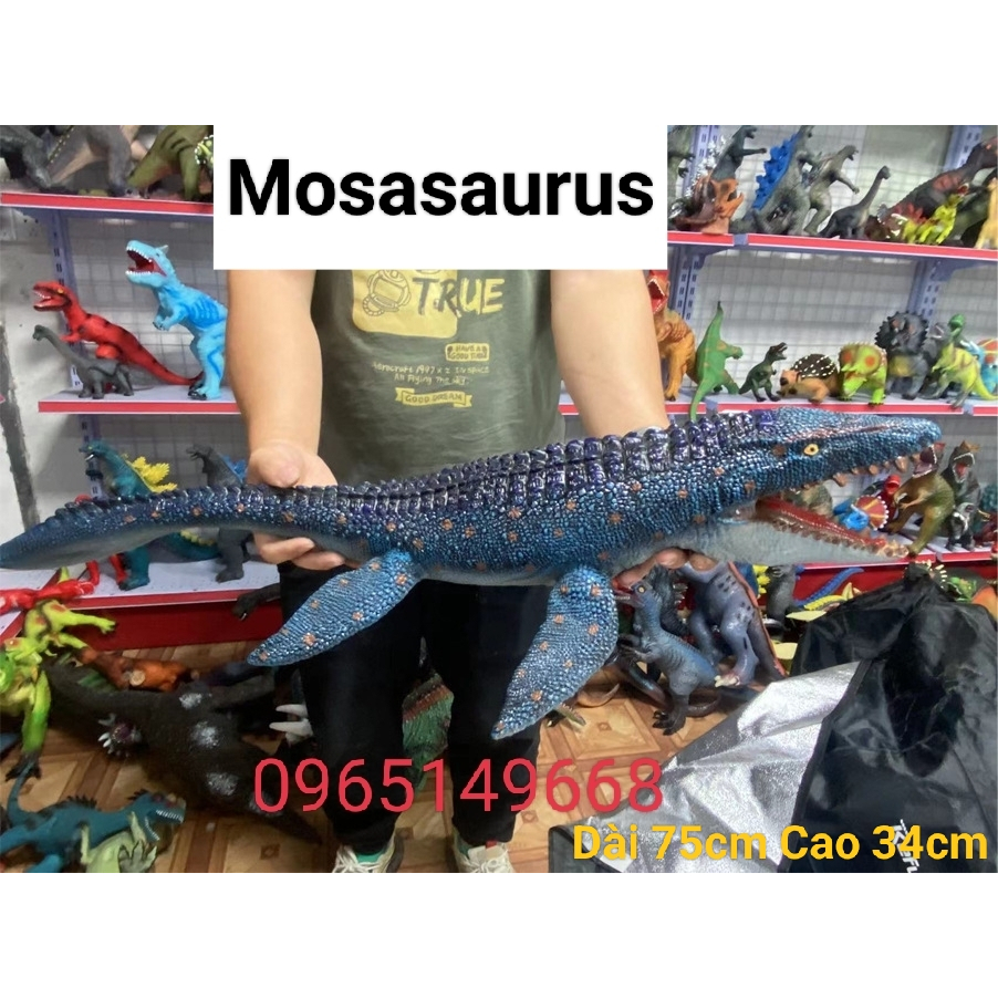 Mô hình thủy quái Mosasaurus bằng nhựa mềm siêu bền phát nhạc cho bé