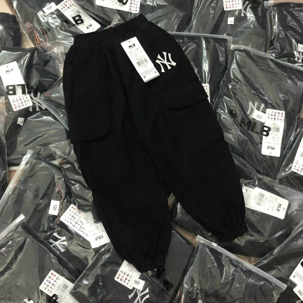 Quần joger kaki túi hộp Mlb cho bé trai dòng đại size từ 20-45 cân