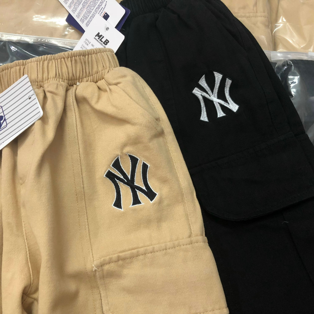 Quần joger kaki túi hộp Mlb cho bé trai dòng đại size từ 20-45 cân
