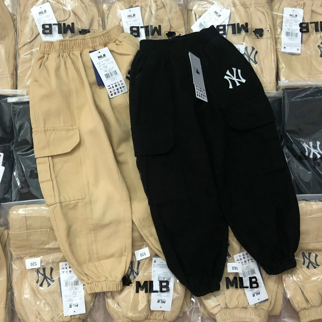 Quần joger kaki túi hộp Mlb cho bé trai dòng đại size từ 20-45 cân