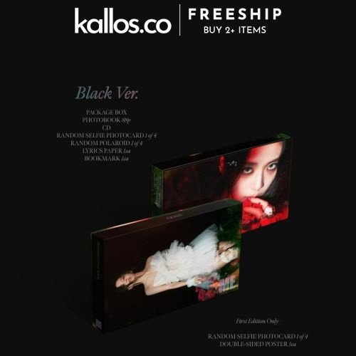 Bộ Jisoo First Single Album Me Flower, YG Tag, KiT ALBUM Kpop - Kallos Vietnam