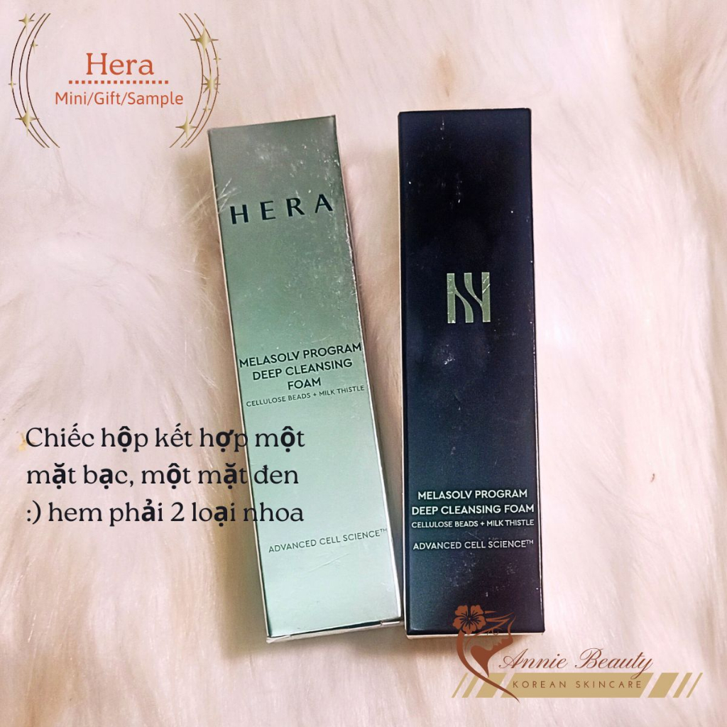 Sữa rửa mặt trắng da HERA MELASOLV PROGRAM DEEP CLEANSING FOAM 50ml loại bỏ hiệu quả sự tích tụ tế bào da chết, bã nhờn