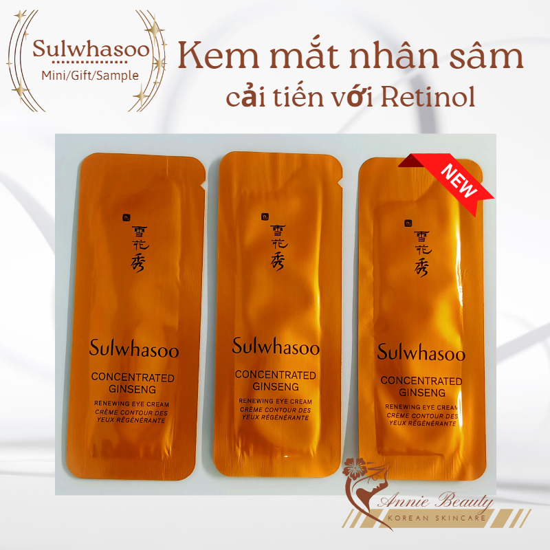 Kem mắt nhân sâm Sulwhasoo cải thiện nếp nhăn, tăng đàn hồi gấp 3 lần cho da CONCENTRATED GINSENG RENEWING EYE CREAM