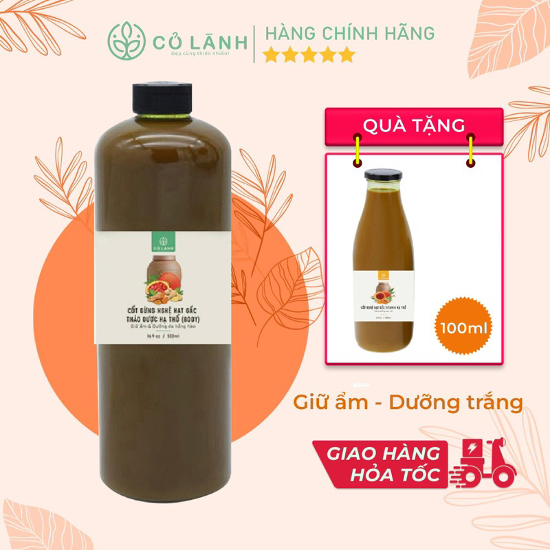 Nước cốt gừng nghệ hạt gấc hạ thổ Cỏ Lành 1000ML