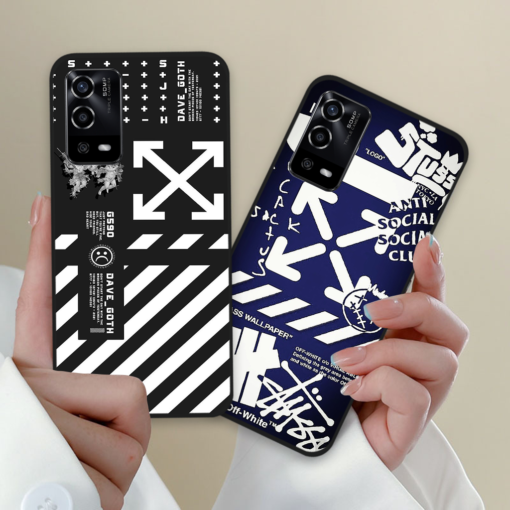 Ốp lưng Oppo A55 / A54 in hình nikee, off whitee thời trang