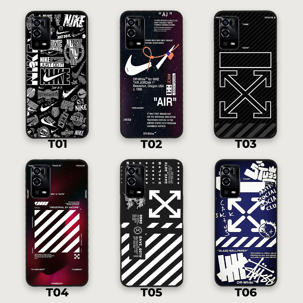 Ốp lưng Oppo A55 / A54 in hình nikee, off whitee thời trang