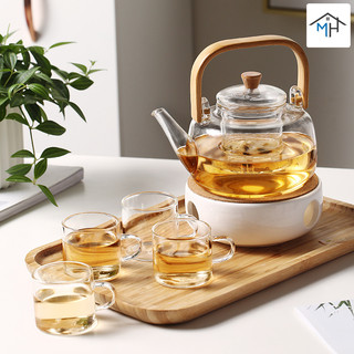 Bộ ấm trà thủy tinh chịu nhiệt - 1000ml