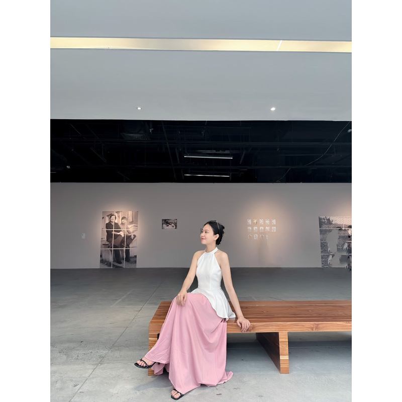 Set váy áo yếm chân váy dài