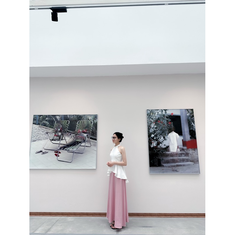 Set váy áo yếm chân váy dài