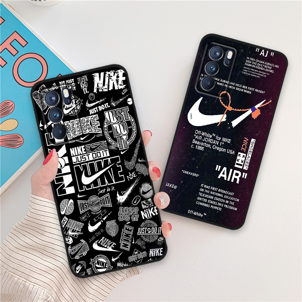 Ốp lưng Oppo Reno 6 5G / Reno 6Z 5G / A16 in hình nikee, off whitee thời trang