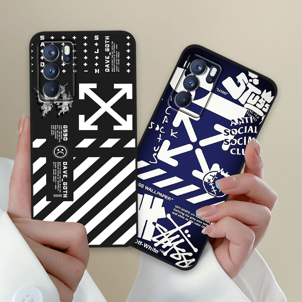 Ốp lưng Oppo Reno 6 5G / Reno 6Z 5G / A16 in hình nikee, off whitee thời trang