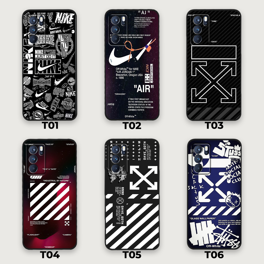 Ốp lưng Oppo Reno 6 5G / Reno 6Z 5G / A16 in hình nikee, off whitee thời trang