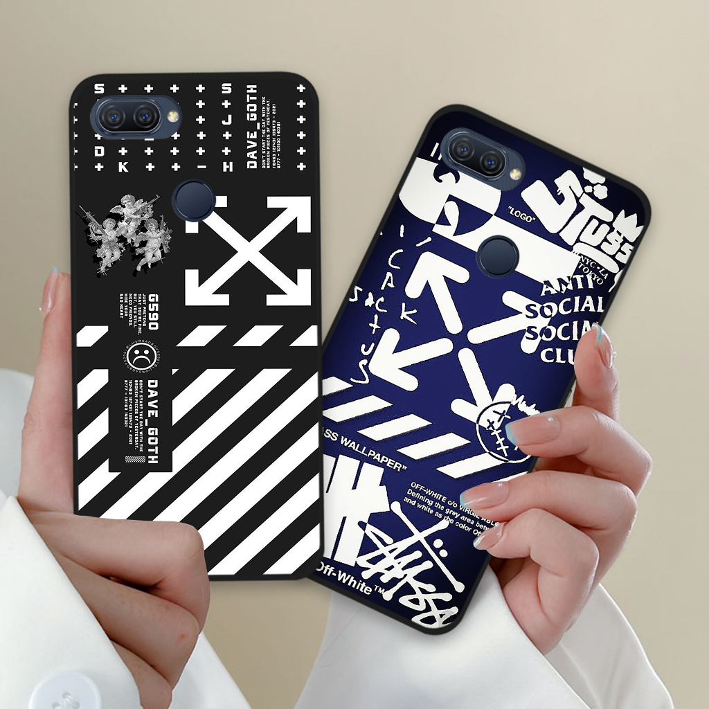 Ốp lưng Oppo A5s / A7 / F9 / A12 in hình nikee, off whitee thời trang