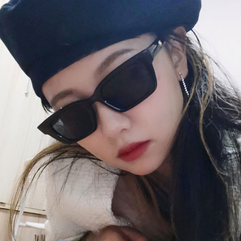 Beautycoco🍊Kính mát gọng chữ nhật, mắt kính trơn nam nữ phong cách Retro Hàn Quốc thời trang 2023