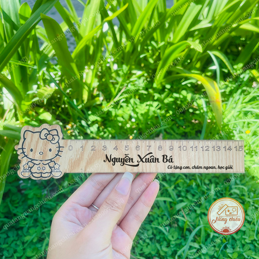 Thước cung Thiên Bình - Thước kẻ gỗ học sinh , giáo viên khắc theo yêu cầu, đa dạng mẫu cho khách lựa chọn