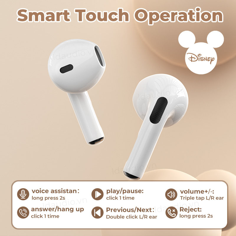Tai nghe TWS Disney F9 100% không dây Bluetooth PRO6 âm thanh Hifi có micro