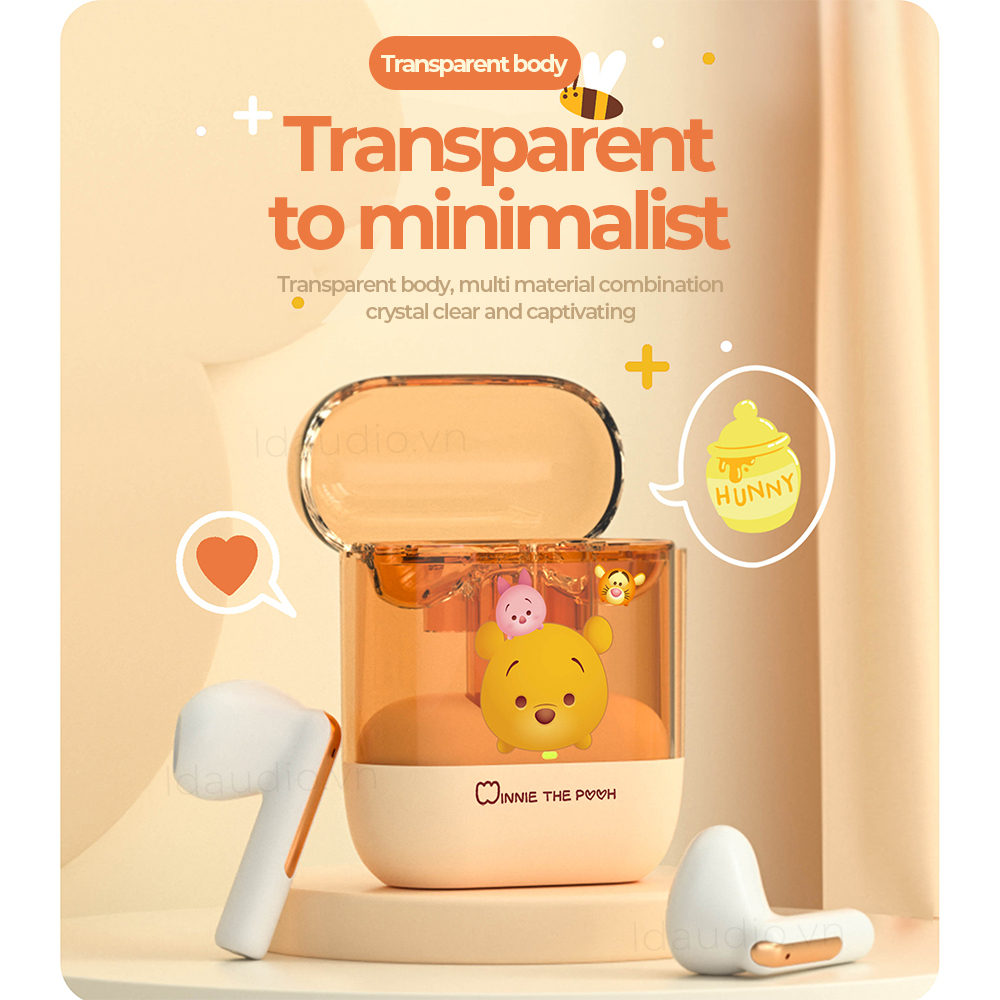 Tai nghe không dây TWS Disney TZW1 100% Bluetooth 5.3 giảm tiếng ồn có micro