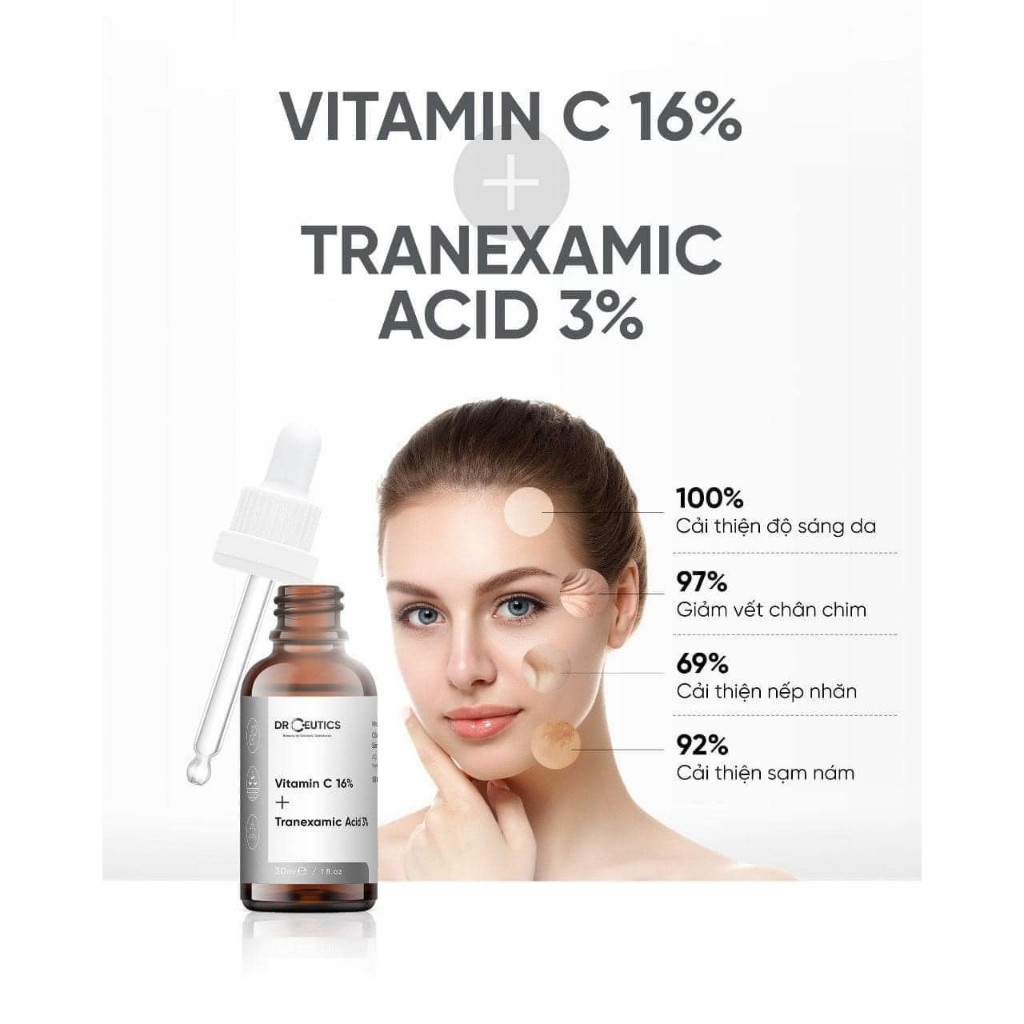 Serum Vitamin C DrCeutics VitaminC 16% + Tranexamic Acid 3% 30g
