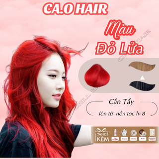 Thuốc nhuộm tóc màu đỏ lửa cần tẩy , nâng tone | ca.ohairshops