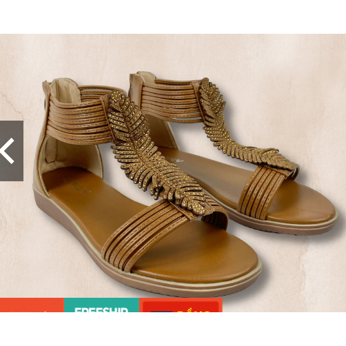 Giày Sandal chiến binh nữ CHIẾC LÁ RŨ đế cao 2.5 PHÂN phong cách SANG TRỌNG - thích hợp DỰ TIỆC