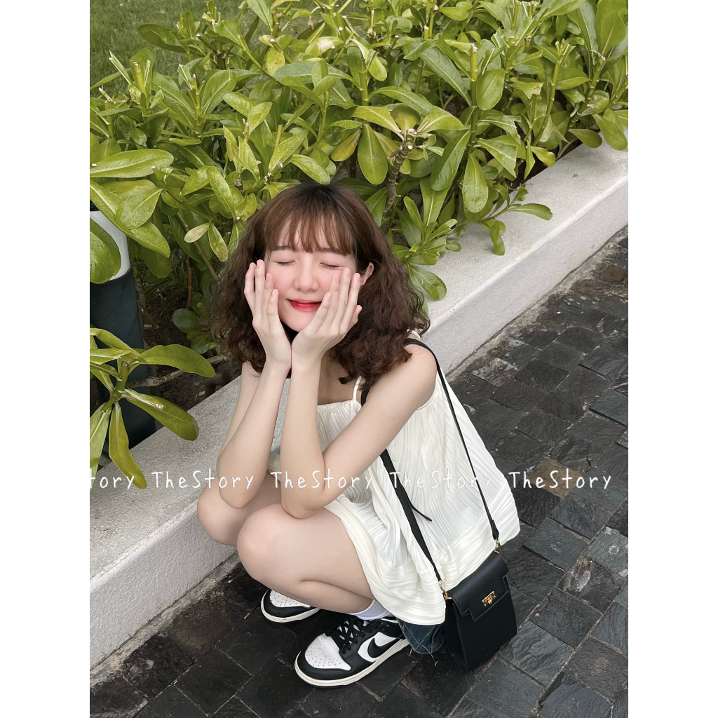 Áo hai dây kem  A3146