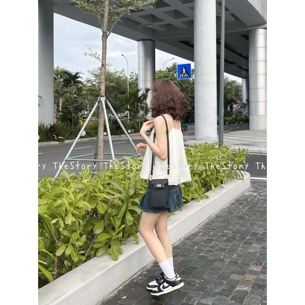 Áo hai dây kem  A3146