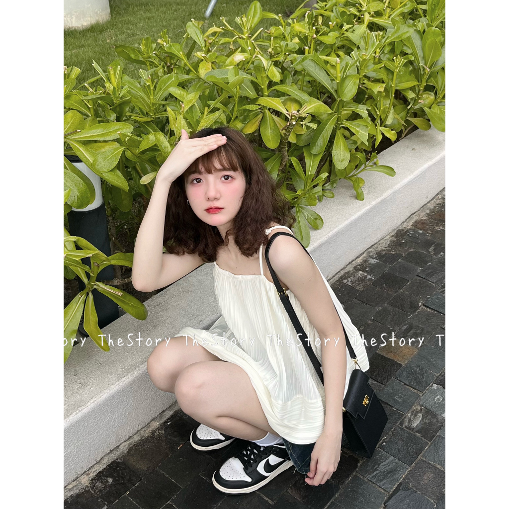 Áo hai dây kem  A3146