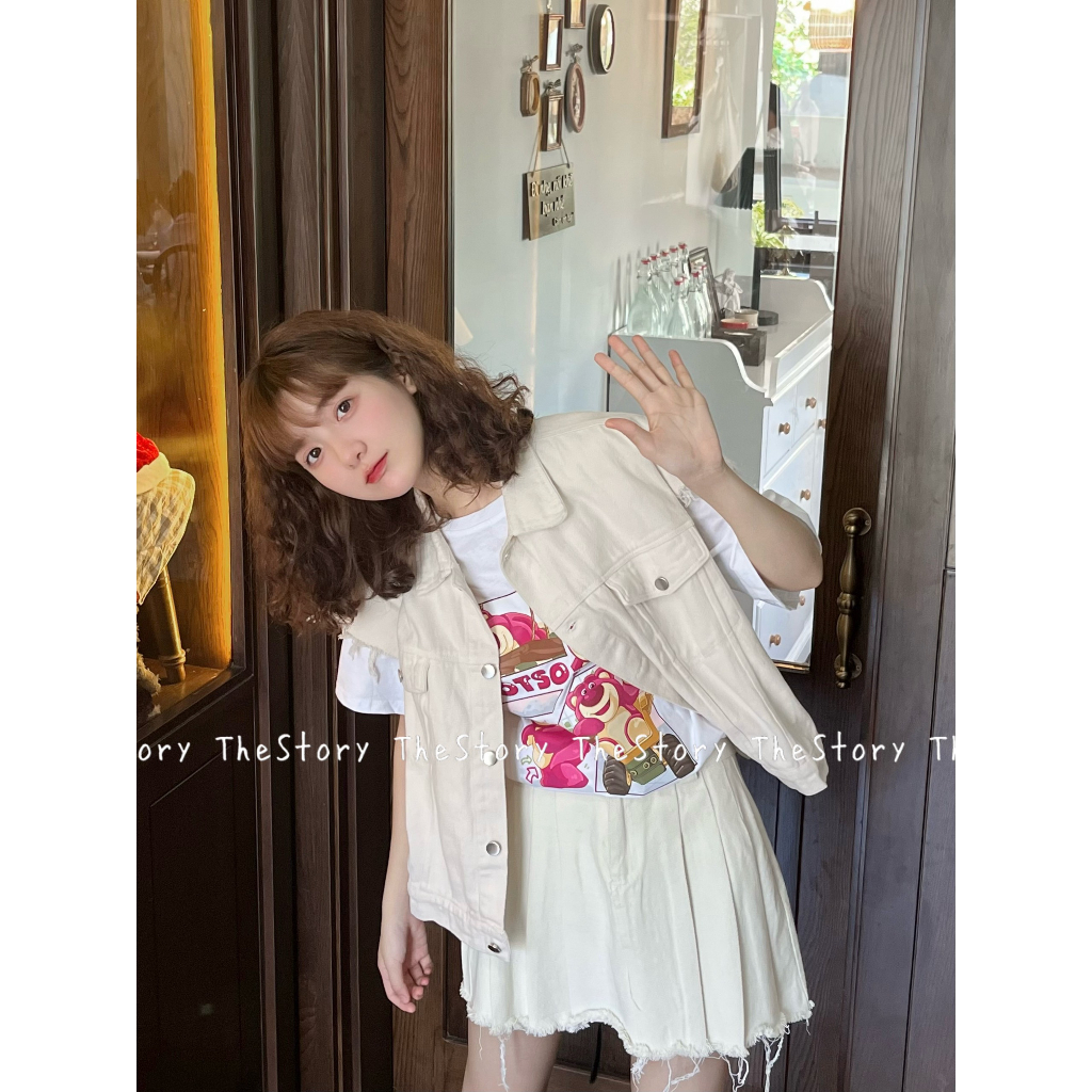 Áo ghi lê jean tua rua  A3143