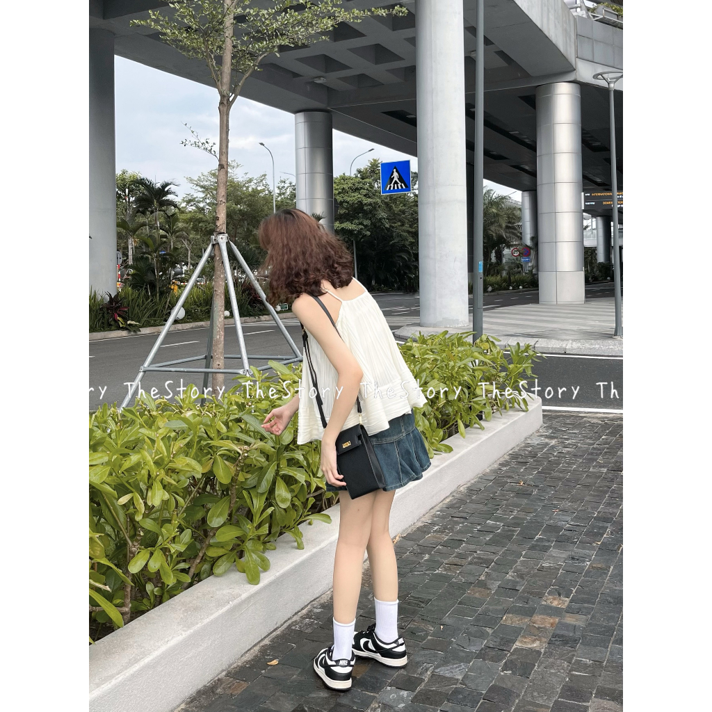 Áo hai dây kem  A3146