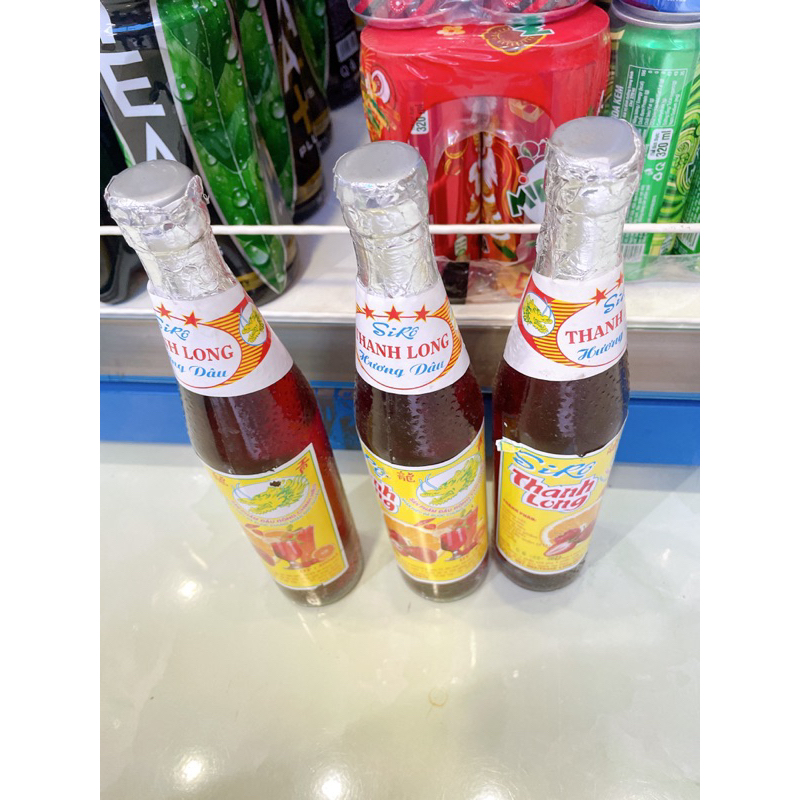 Siro Dâu hiệu Thanh Long chai thuỷ tinh 400ml