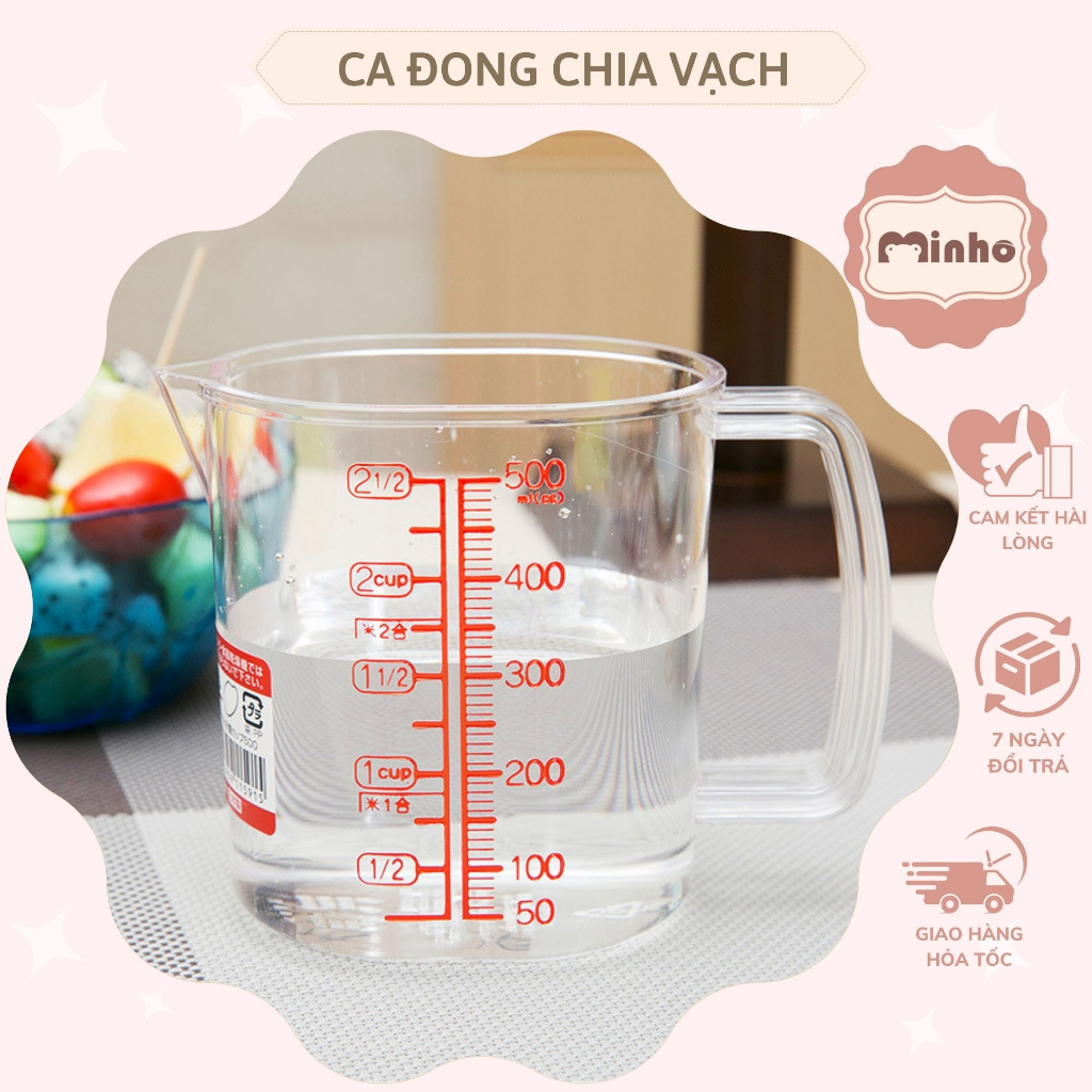 Ca đong chia vạch 500ml - 600ml