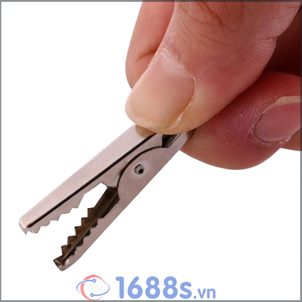 Đầu kẹp cá sấu 5A đỏ đen  - 1688s.vn