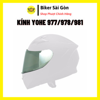 Kính Gắn Nón Bảo Hiểm Fullface Yohe 977/978/981 Gương (Không Kèm Nón) - Biker Sài Gòn