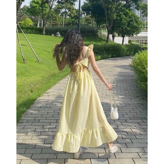 16417 đầm vàng cánh tiên caro