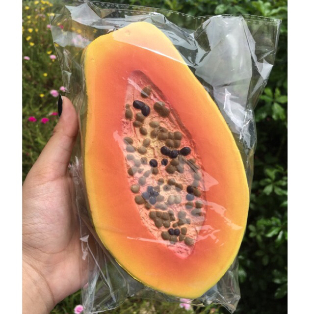 Squishy đu đủ Papaya Chính hãng Ibloom mất bao bì keycharm có df