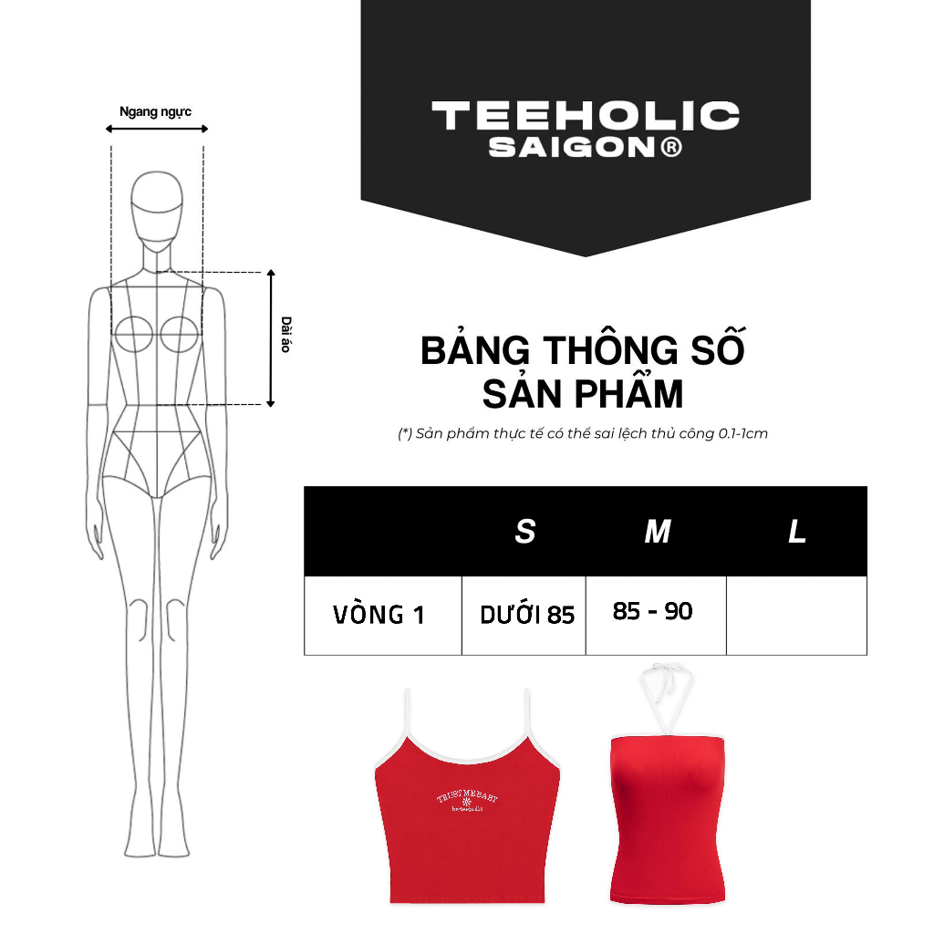 Áo ống cột dây cotton dáng crop ôm body TeeHolic - áo ống mặc 2 kiểu thun cao cấp local brand