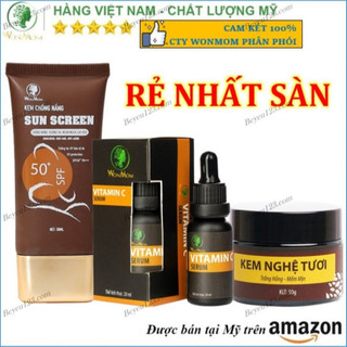 Combo Trắng da, sạch nám, chống nắng Wonmom