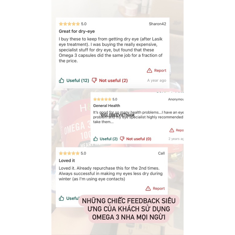 Viên dầu cá SÁNG MẮT bổ sung Omega 3 Holland & Barrett Omega 3 Fish Oil 1000mg