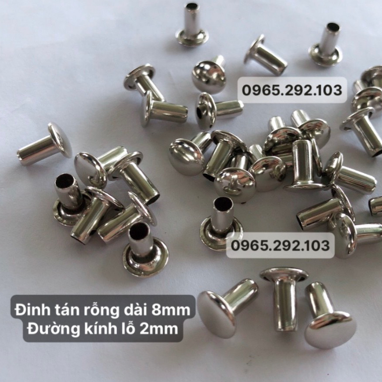 Túi 100g Ốc Đinh Tán Rỗng 8x3mm