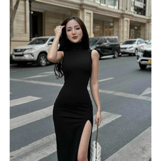 Đầm 3 lỗ xẻ tà thiết kế phong cách cá tính giúp tôn dáng người mặc