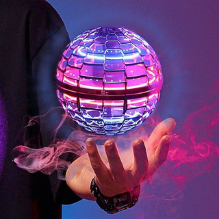 Quả cầu bay ma thuật. quả cầu biến hình đĩa bay UFO có đèn led phát sáng cho bé (đi kèm điều khiển từ xa và sạc USB)