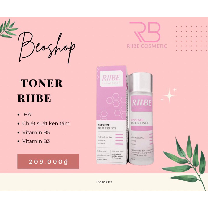 TONER RIIBE( CHÍNH HÃNG🥰) tặng sữa rửa mặt Riibe 30ml