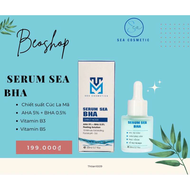 SERUM SEA TR.Ị THÂM ( CAM KẾT CHÍNH HÃNG ) tặng sữa rửa mặt Riibe 30ml