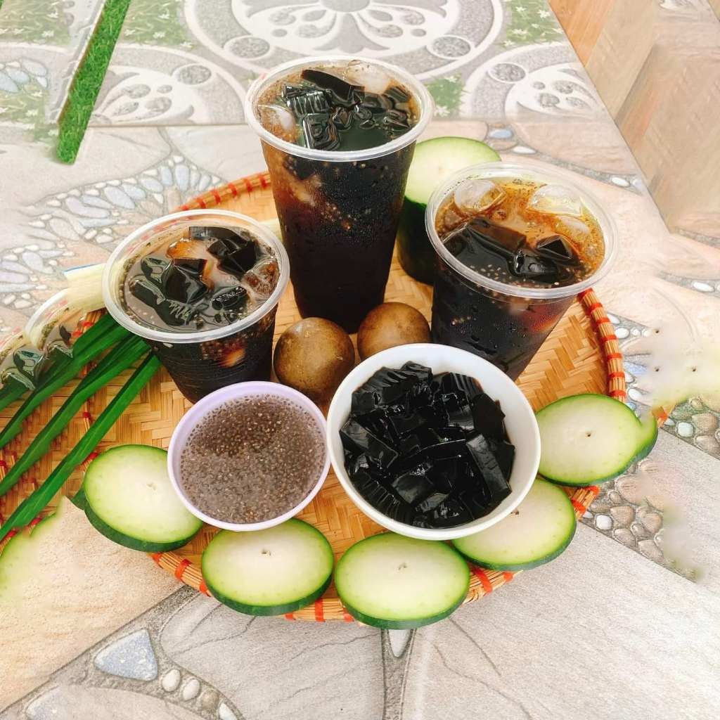 Gói 500g, 1000g Bột thạch đen Đức Quý/Thạch đen Sương sáo Grass jelly