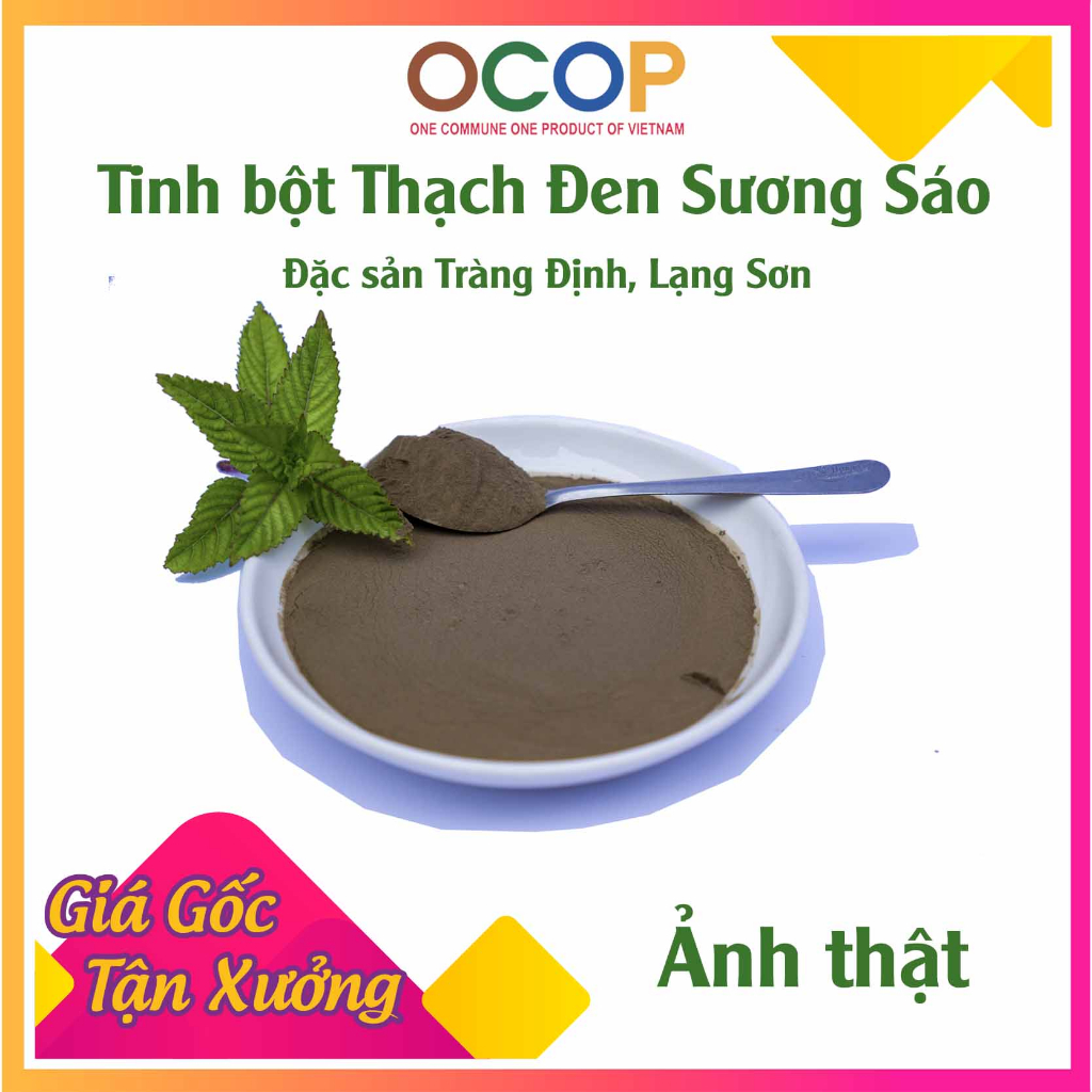 Gói 500g, 1000g Bột thạch đen Đức Quý/Thạch đen Sương sáo Grass jelly