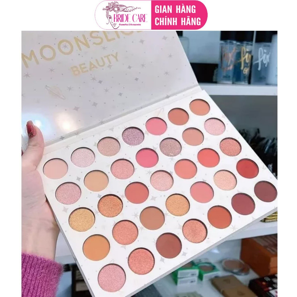 Bảng mắt Moon Slice Beauty 35 ô gồm cả ô lỳ và ô nhũ siêu đẹp chuyên dùng trong make up