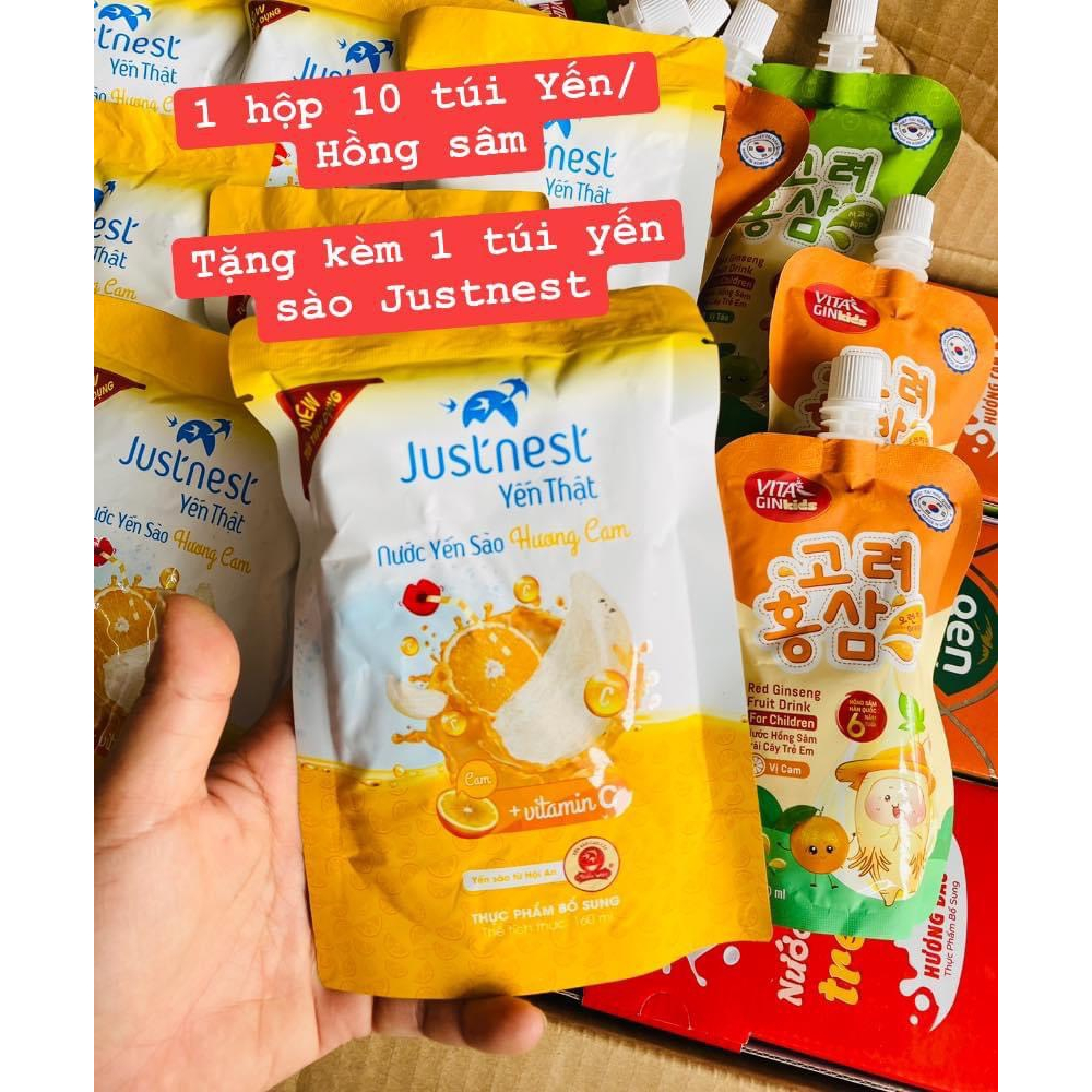 Nước hồng sâm trái cây trẻ em Vital Gin Kids túi 100ml