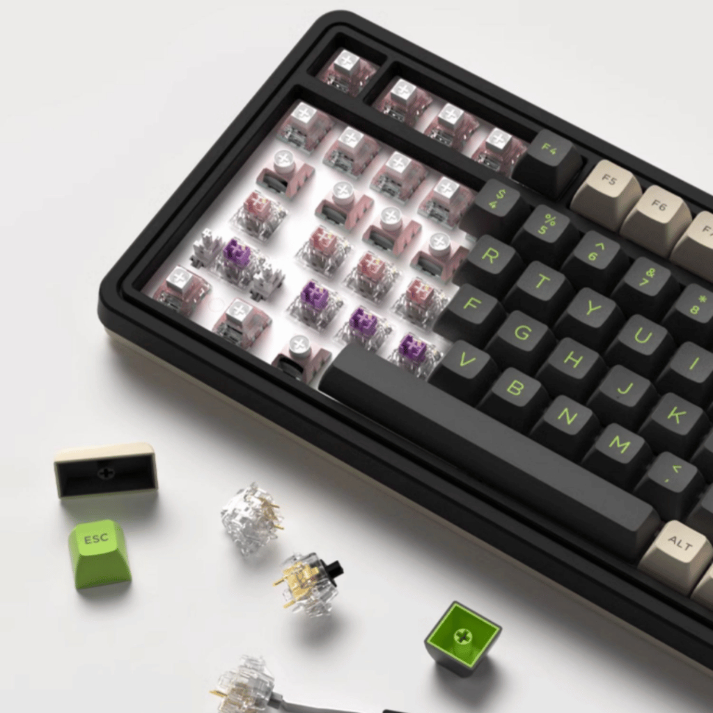 Bàn phím cơ CMK75 - FL ESPORTS mới 3 chế độ kết nối, gasket mạch xuôi, màn hình TFT - Kicap