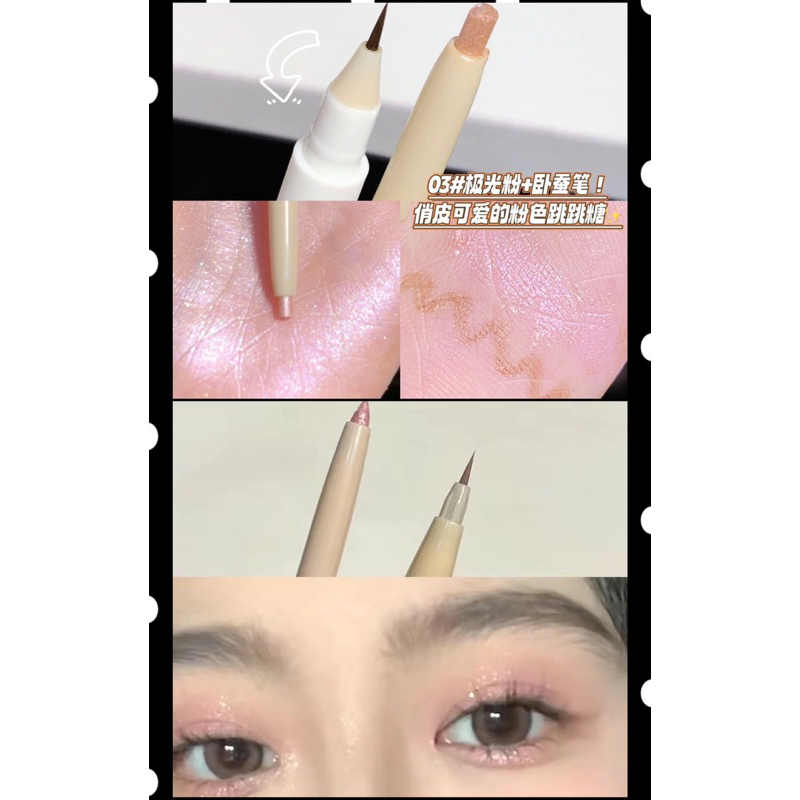 Bút SWEET MINT 2 trong 1 làm to mắt , nhũ mắt,  vẽ mi dưới , vẽ bọng mắt, kẻ eyeliner….