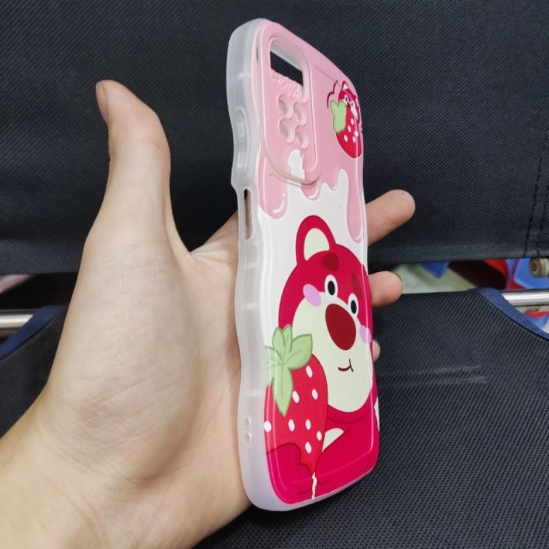 Ốp lưng Xiaomi Redmi note 11 / 11S dẻo viền lượng sóng lưng in hình gấu dâu